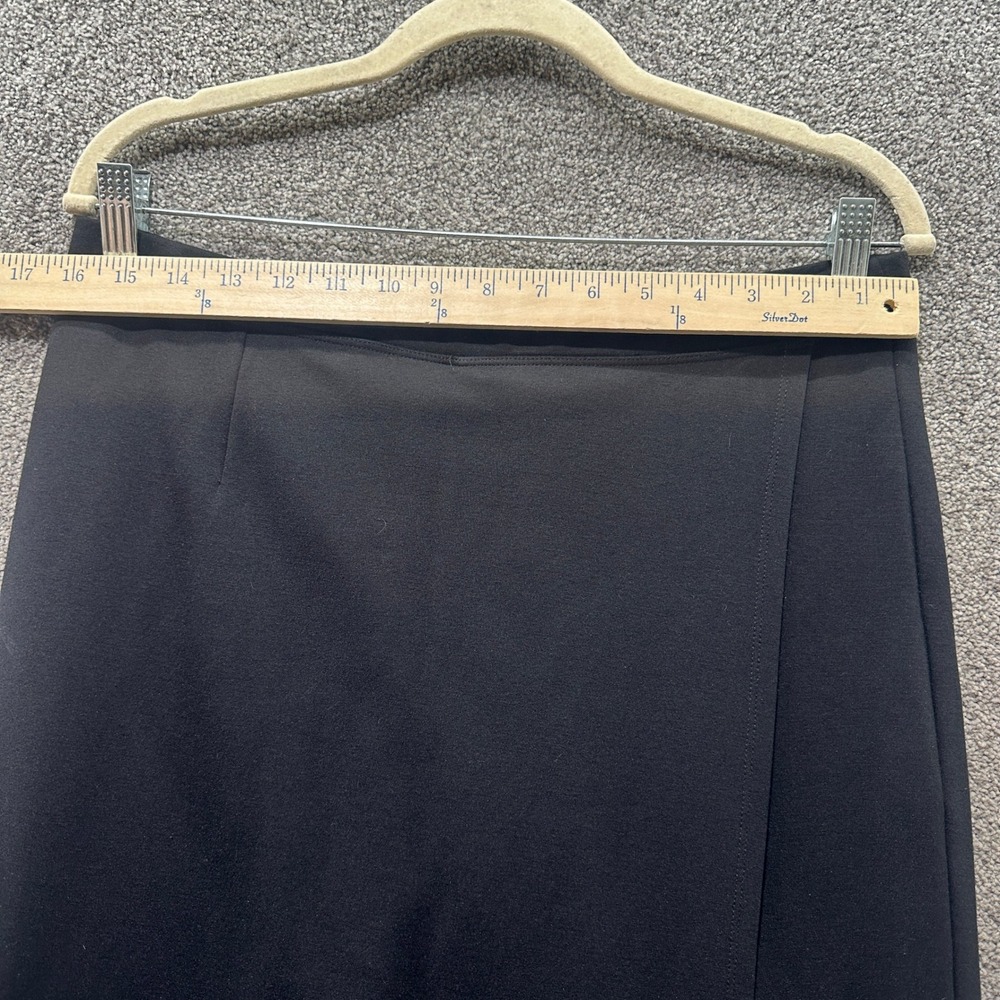 Betabrand The Sassiest Pants Midi Faux Wrap Skirt Skort Large Black Comfort - Picture 5 of 8